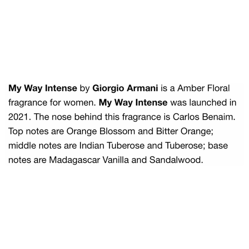 GIORGIO ARMANI My Way EDP, My Way Parfum & My Way Intense + Bag in Dust Sleeve - Picture 11 of 12